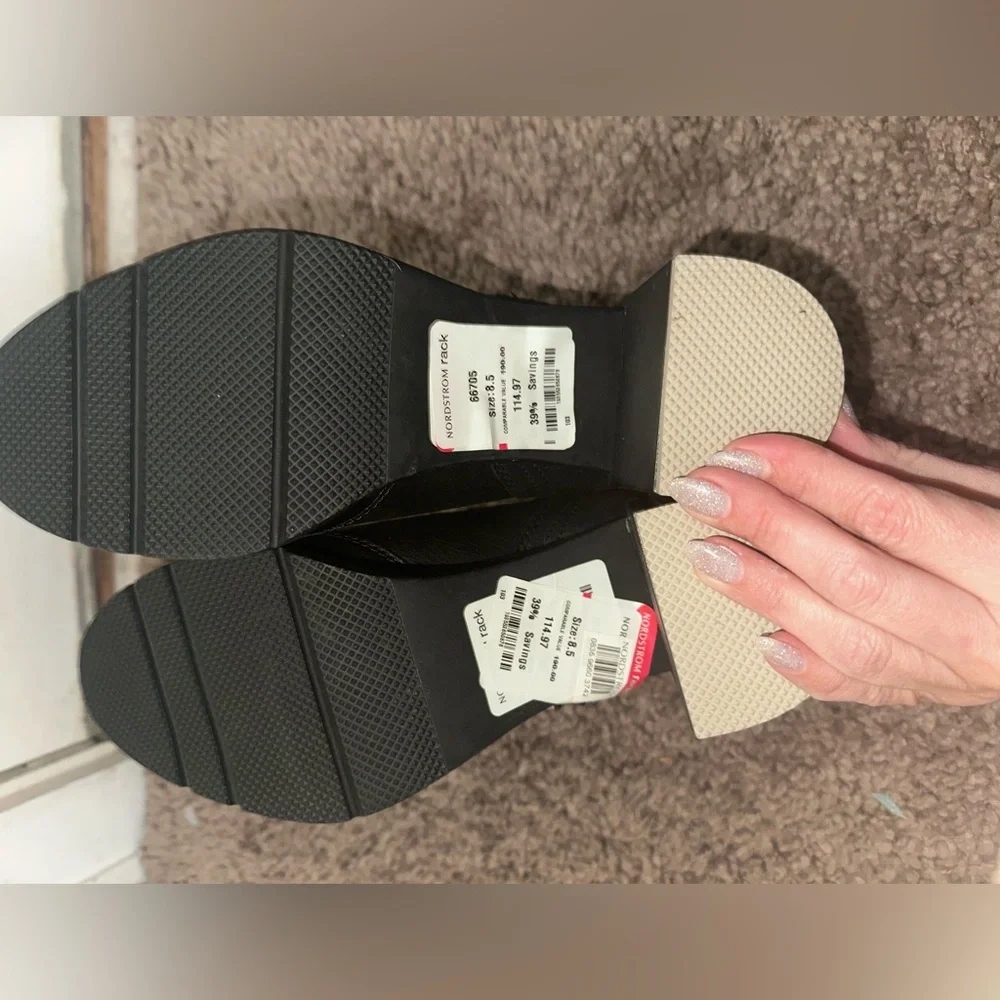 Sorel Block Heel Platform Ankle Booties. Black.Size 8.5 New w/o Box. Retail $190 - Picture 4 of 6